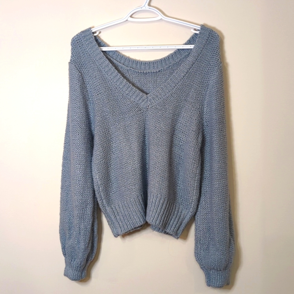 Baby blue knit sweater